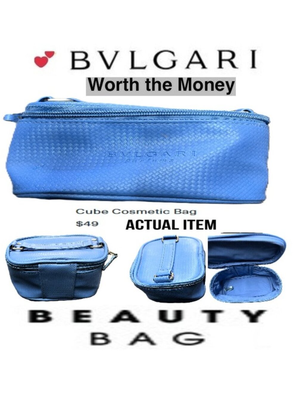 🛑 BVGALRI 🆒 Logo ➕ COSMETIC BAG Designer Beauty Unisex Carry All 💸BUY NOW‼️